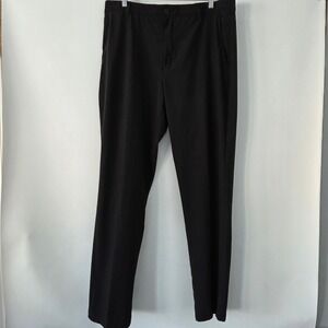 IZOD GOLF Mens Black Flat Front Straight Leg Pants 38x34 Performance Stretch